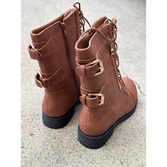 Last Ones! Top Moda Lace Up Combat Military Boots - Picture 4 of 4